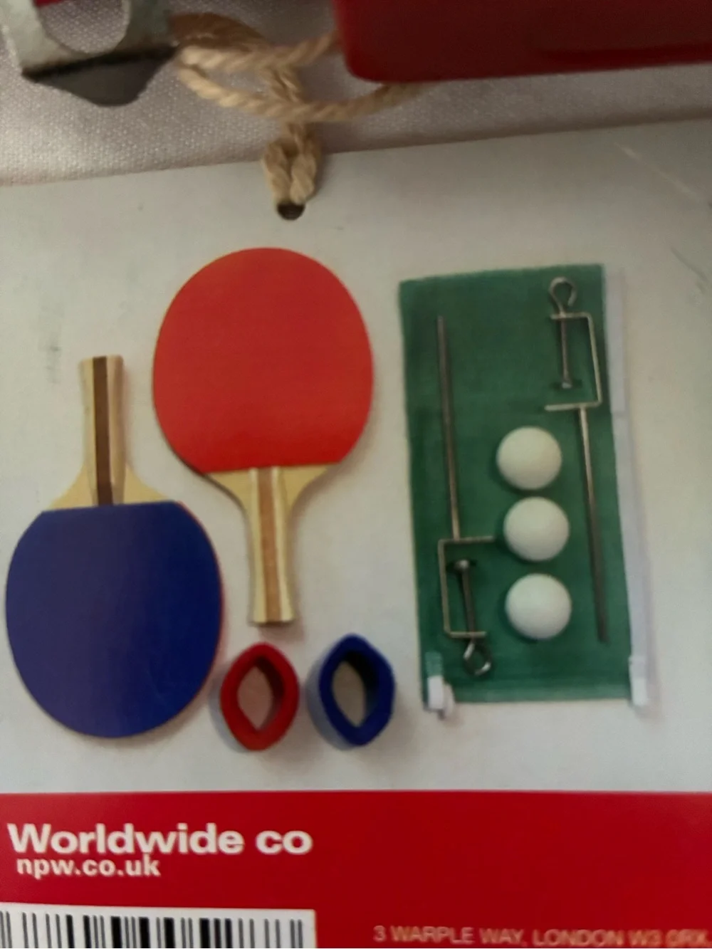 Table Ping-Pong Set - Red Paddle black paddle New in box Dining Table Ping-Pong